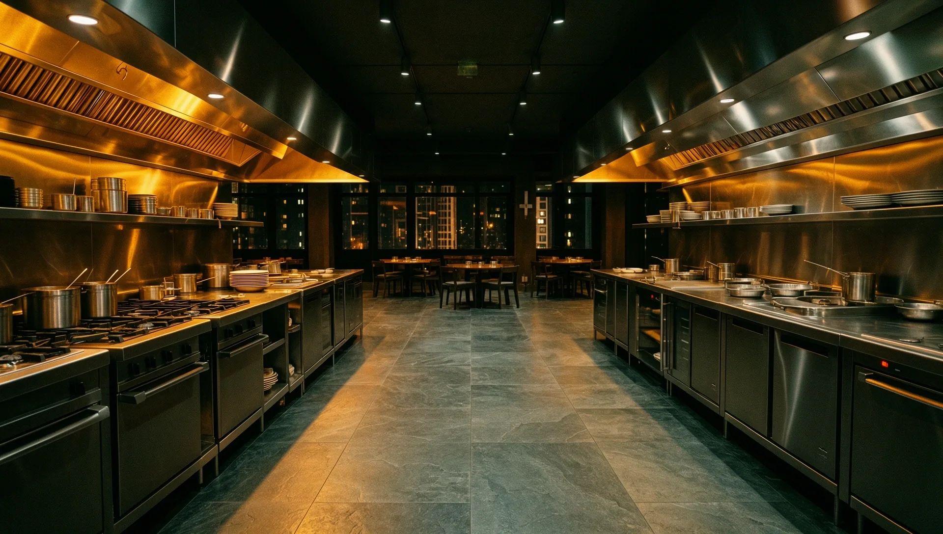 De keuken na sluiting